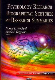 Psychology Research Biographical Sketches and Research Summaries For Cheap