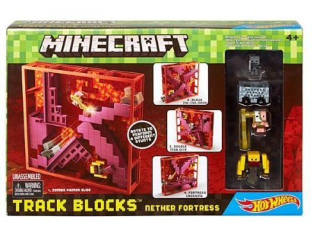 Minecraft Hot Wheels Track Blocks Nether Fortress Play Set Online Hot Sale