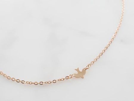 Gold Bird Necklace Online Sale