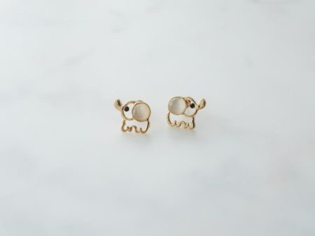 Gold Elephant Earrings Cheap