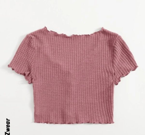 Festival Button-Up Crop Top For Cheap